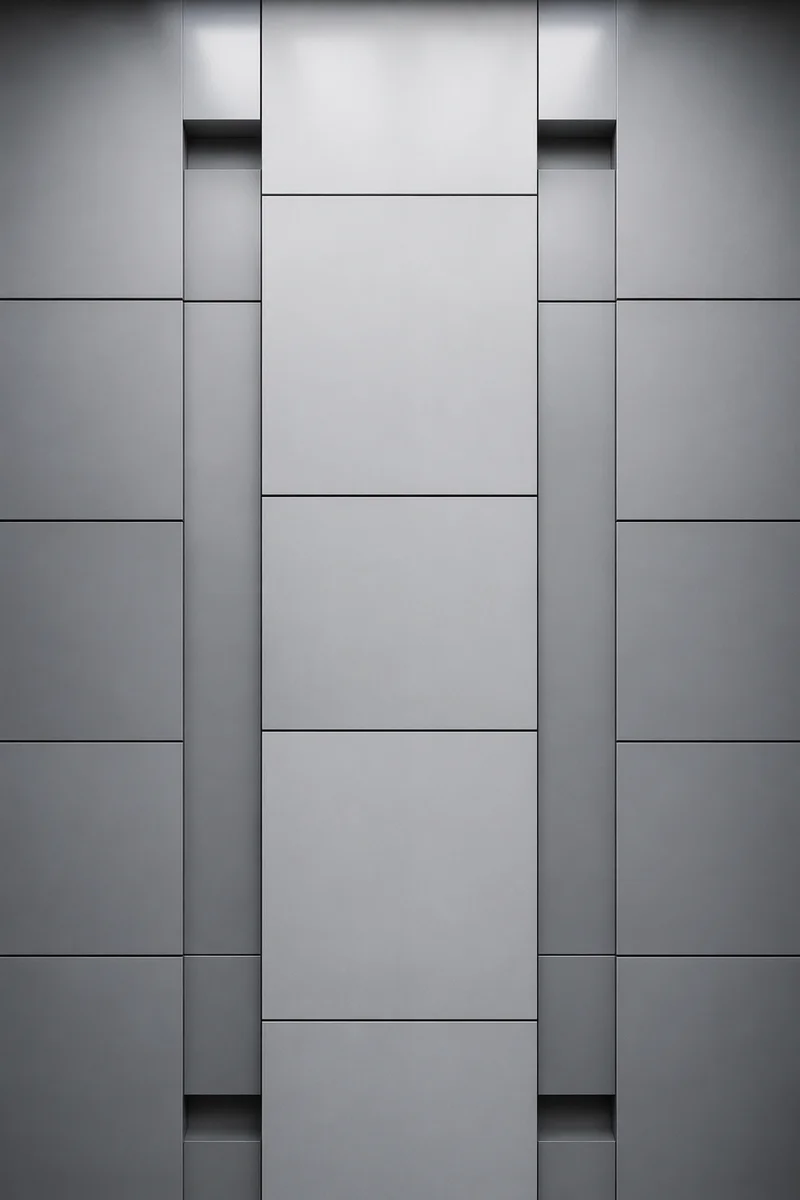Minimalist Geometric Gray Architectural Panels