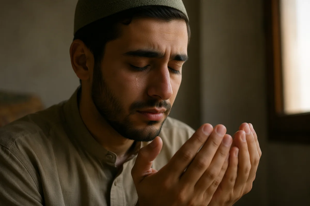 Close Up of Man in Prayer