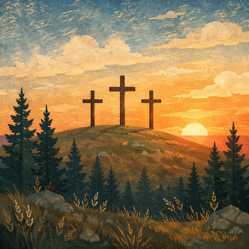Three Crosses at Evergreen Sunset Hill