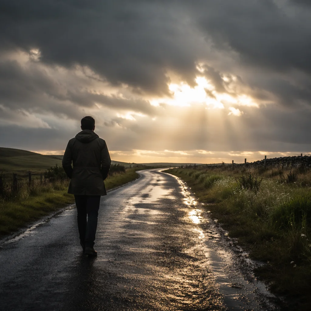 Sunlight Breaking Through Storm Clouds